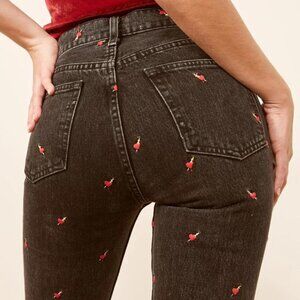 Reformation julia high cigarette jean in hearts